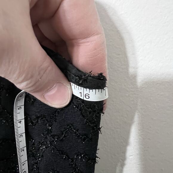 VTG Prom Dress Maxi Y2K 90s Beaded 2 Pc Black Gothic Grunge Goth Romantic Satin - Picture 9 of 16